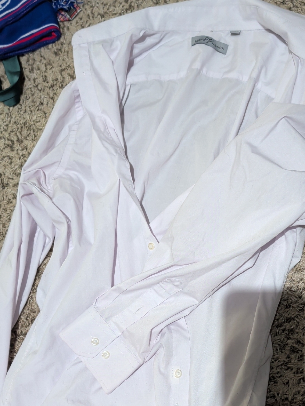 Men’s Pale Pink Dress Shirt by Perry Ellis - Spread Collar